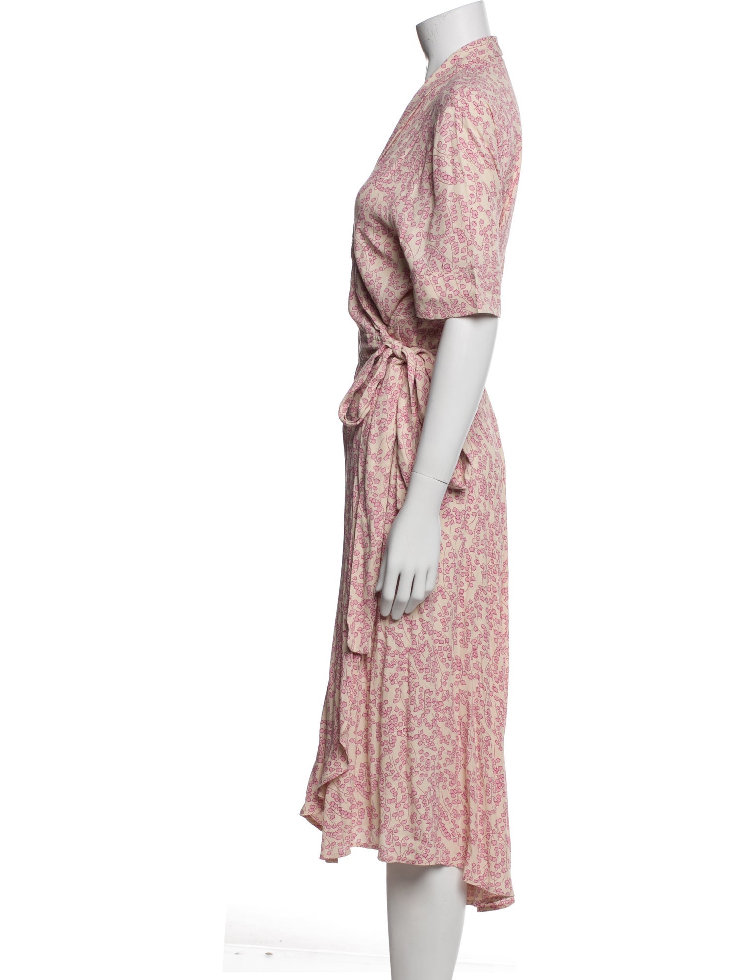 Ganni Floral Print Midi Length Dress